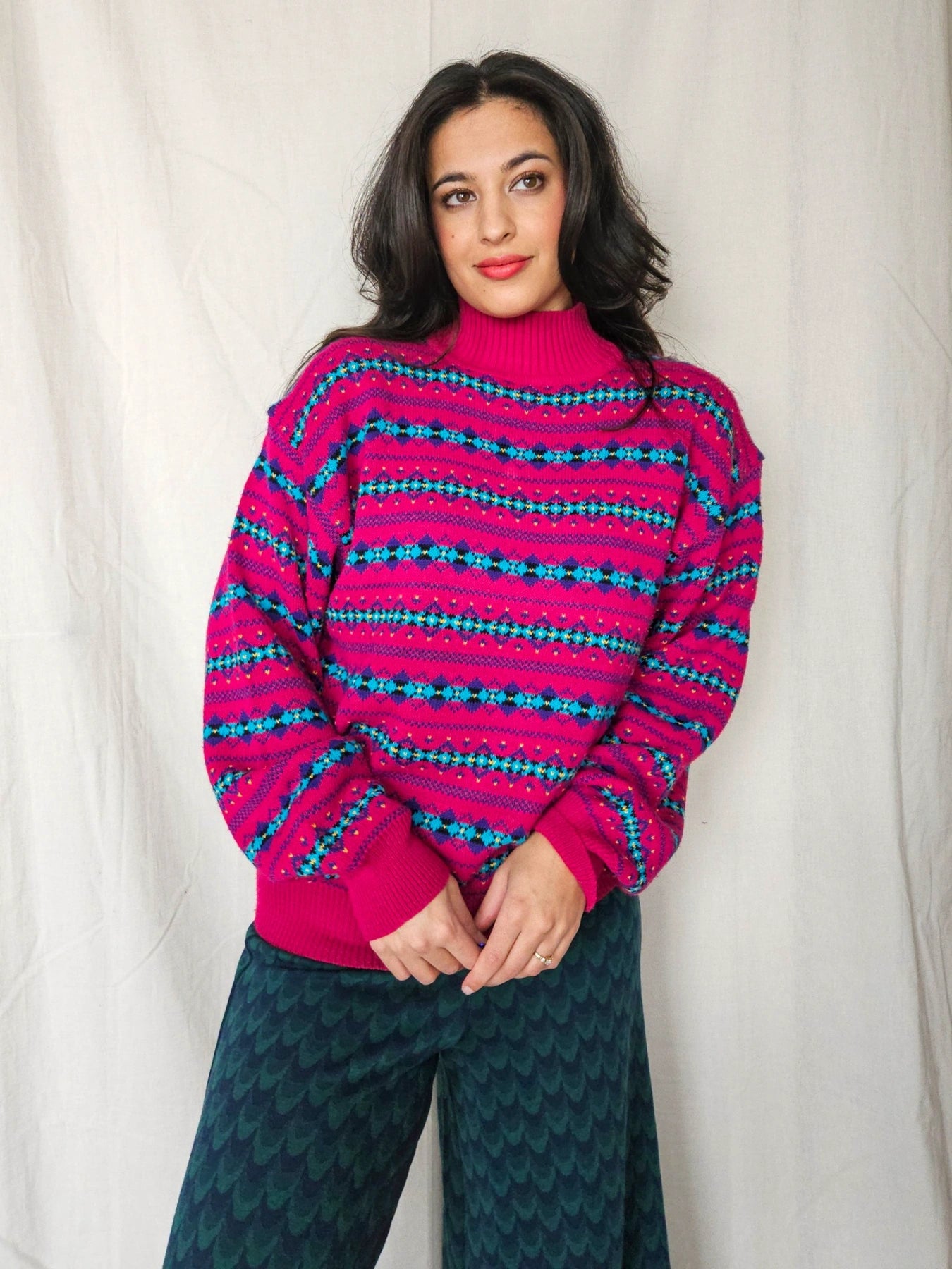 Vienna - fijn-gebreide coltrui, wool blend | XL