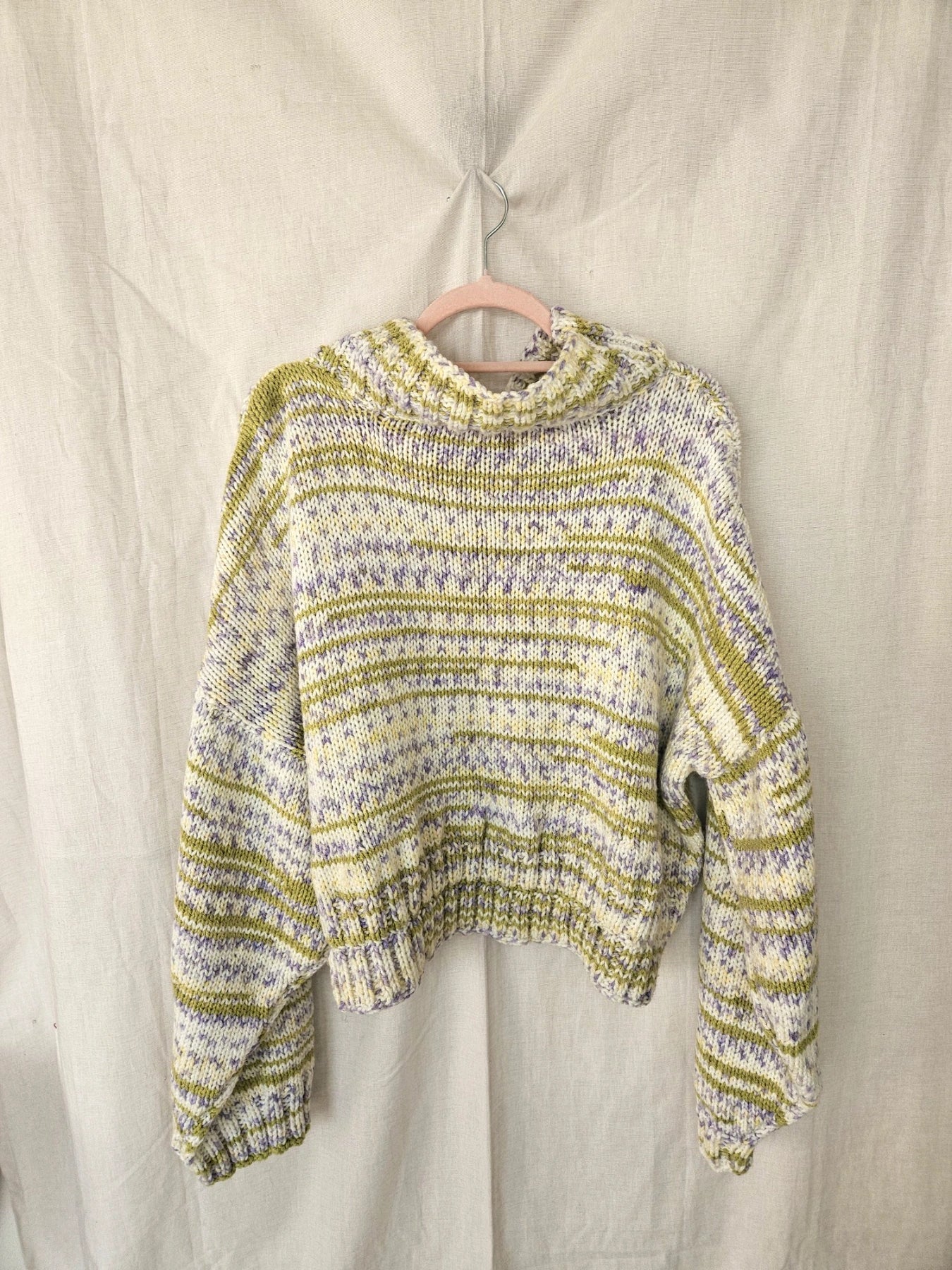 Colette - hand-gebreide cropped trui | free size