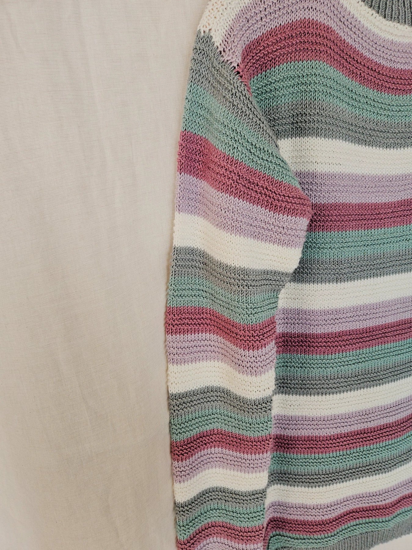 Georgia - hand-gebreide trui, wool blend | XL