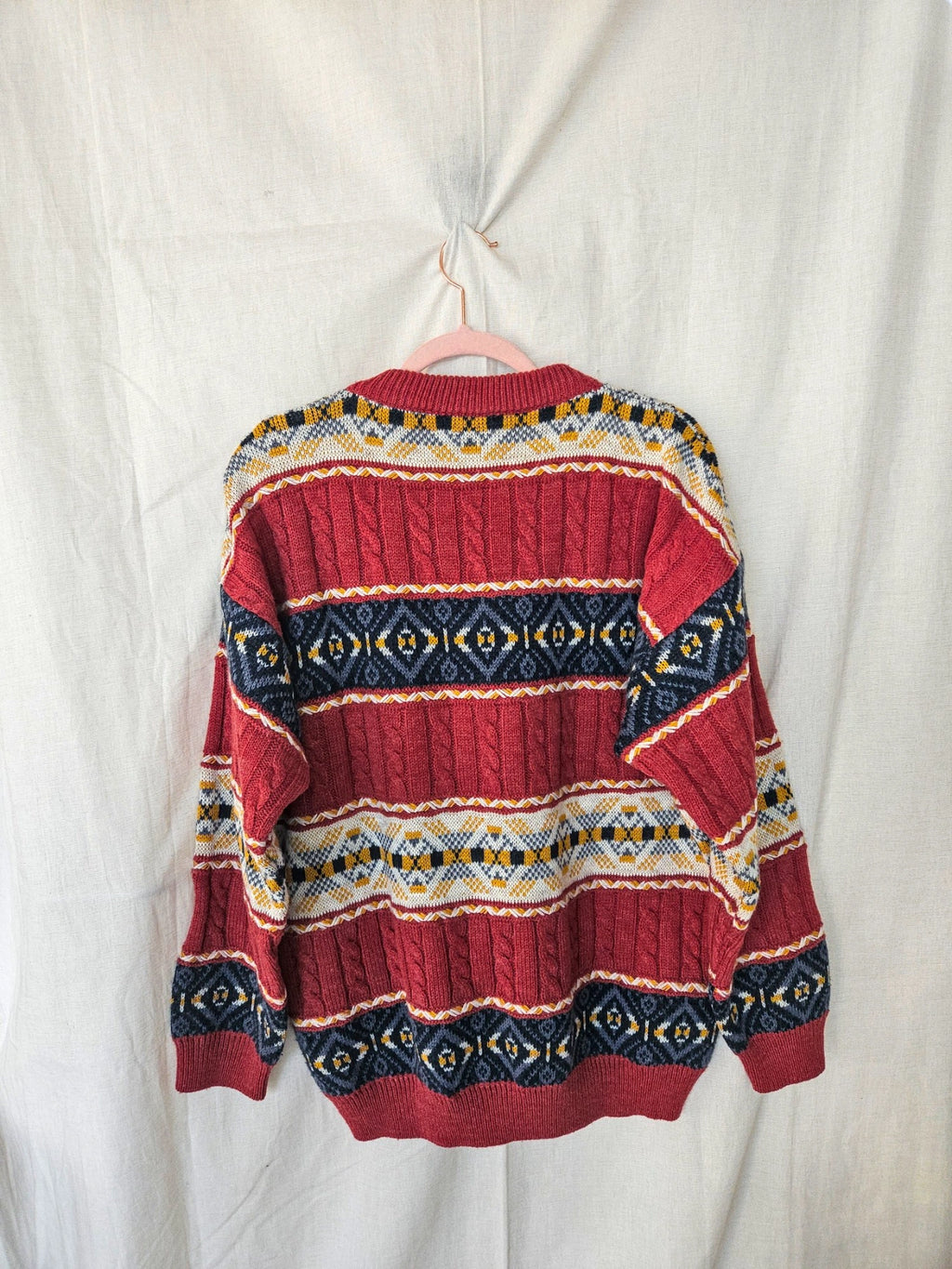 Gaia - kabeltrui, wool blend | 3XL