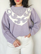 Isadora - lichtpaarse trui, wool blend | XXL