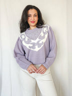 Isadora - lichtpaarse trui, wool blend | XXL