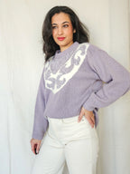 Isadora - lichtpaarse trui, wool blend | XXL