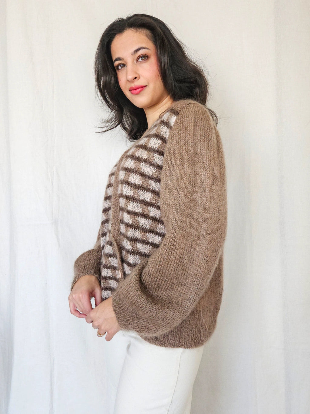 Beate - gebreide trui, wool blend | M