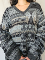 Priya - V-hals trui, wool blend | free size