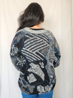 Rhea - gebreid vest, wool blend | free size