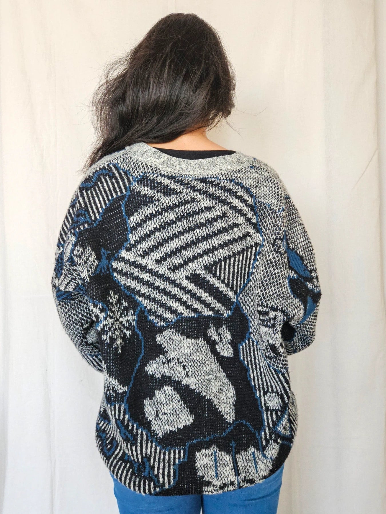 Rhea - gebreid vest, wool blend | free size