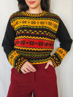 Stella - kleurrijke trui, wool blend | L