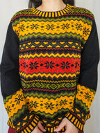 Stella - kleurrijke trui, wool blend | L