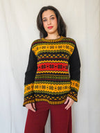 Stella - kleurrijke trui, wool blend | L