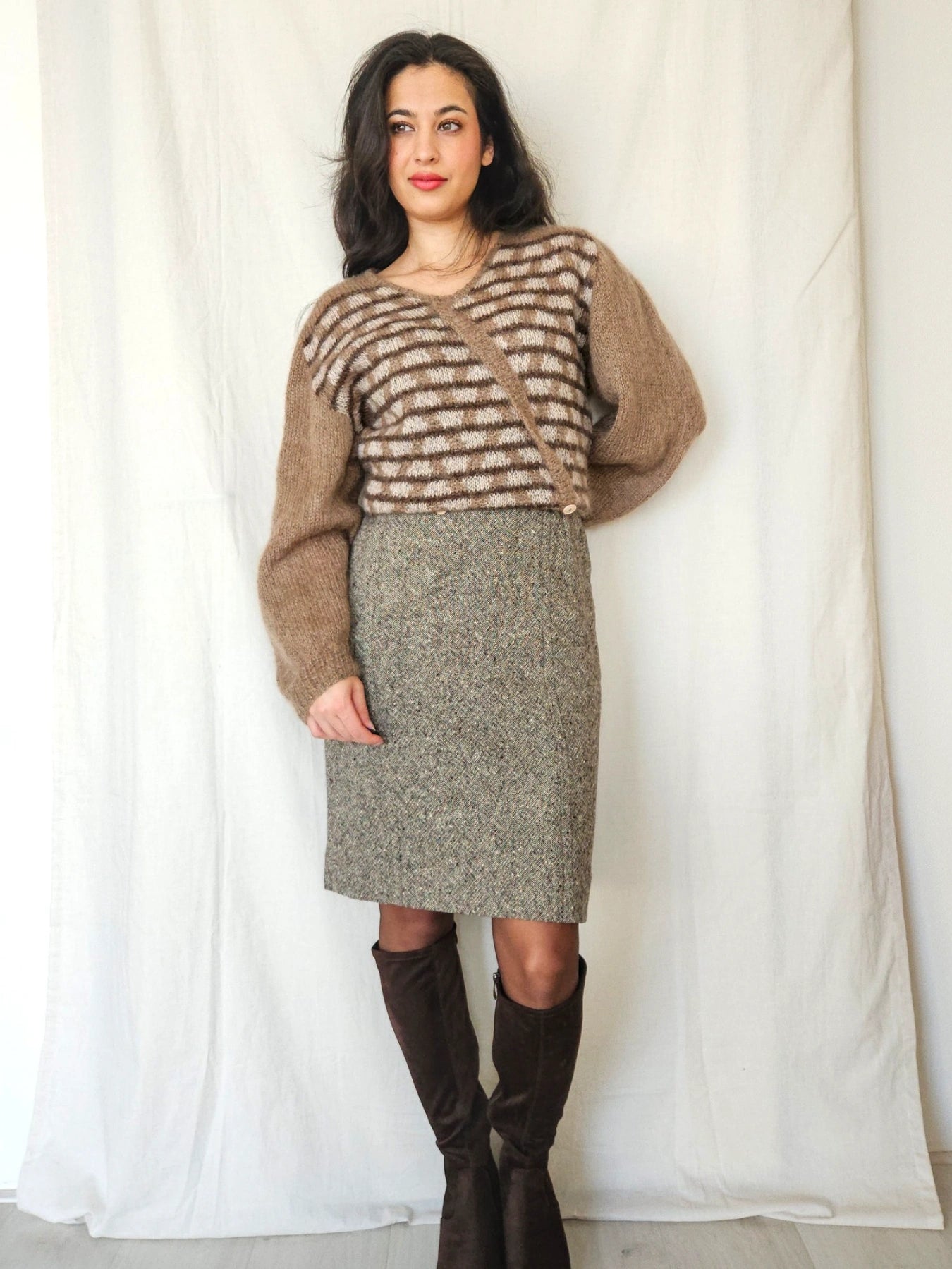 Florence - midi rok, wol | XXL