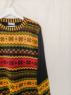 Stella - kleurrijke trui, wool blend | L