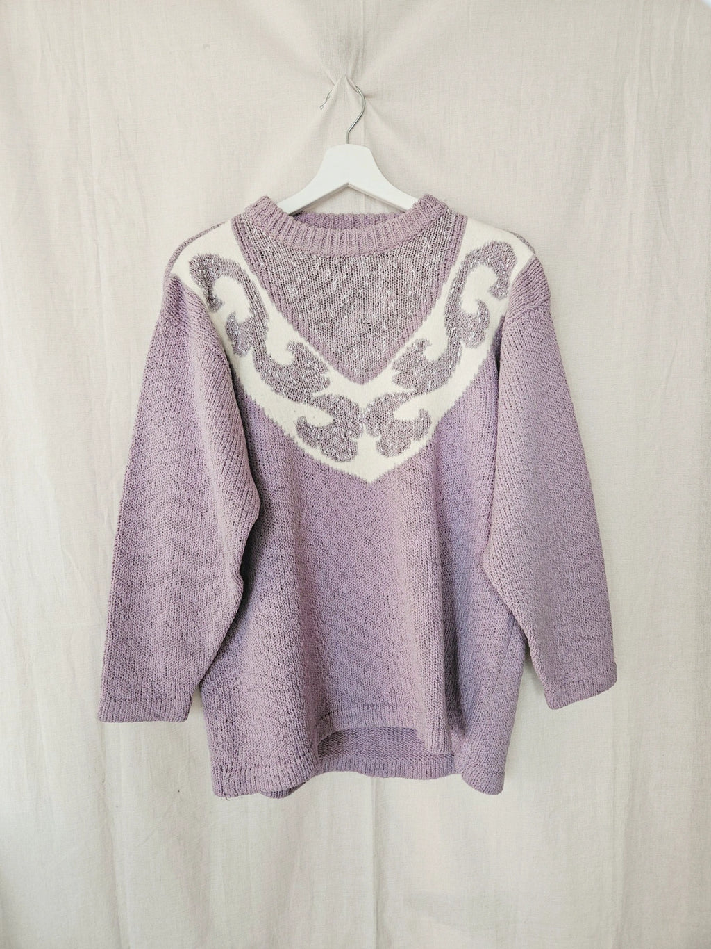 Isadora - lichtpaarse trui, wool blend | XXL