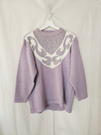 Isadora - lichtpaarse trui, wool blend | XXL