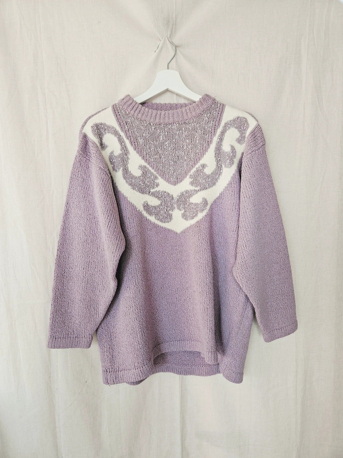 Isadora - lichtpaarse trui, wool blend | XXL