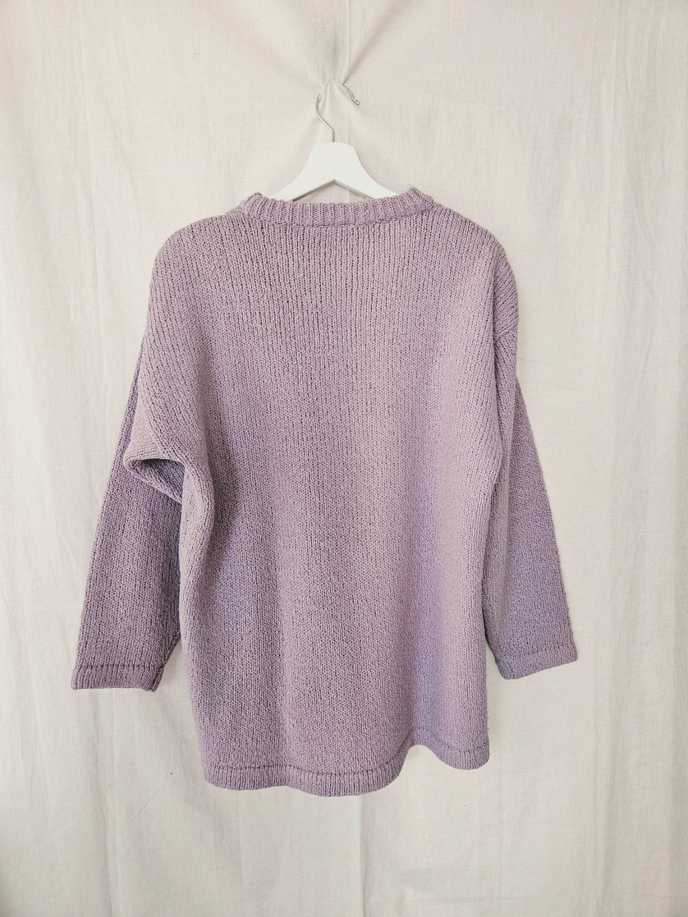 Isadora - lichtpaarse trui, wool blend | XXL