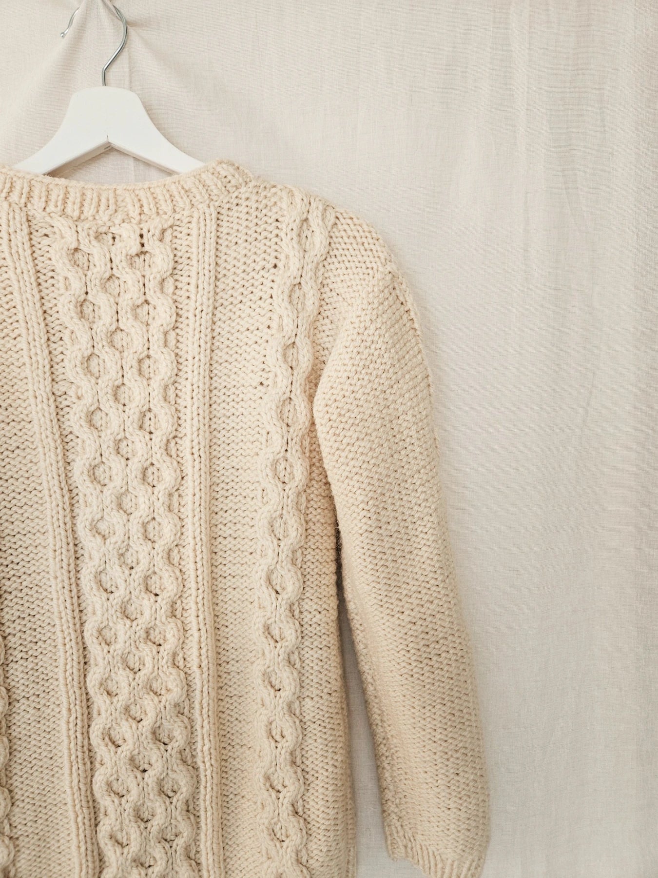 Cream - hand-gebreide trui | S