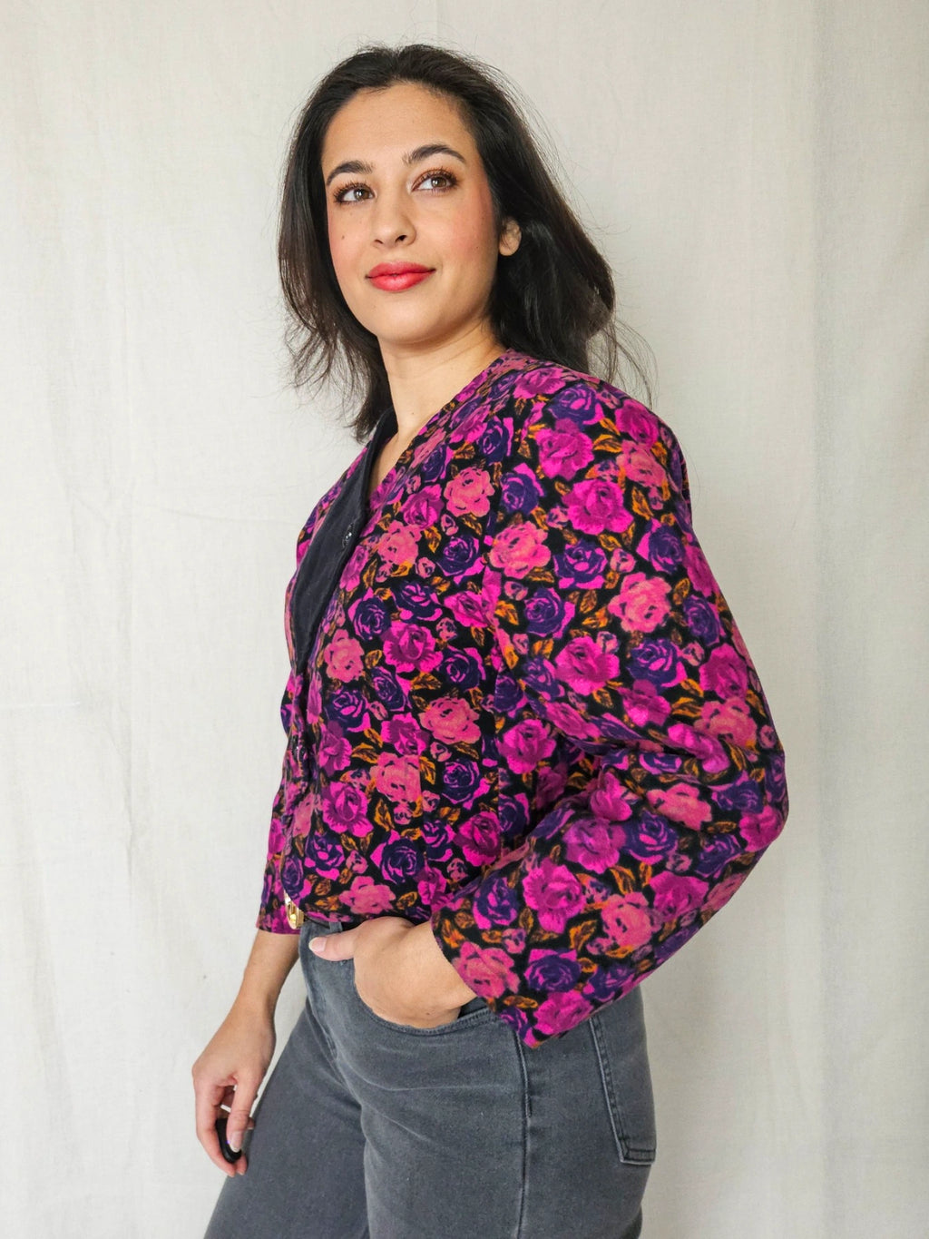 Flora - cropped jasje, fleece | S