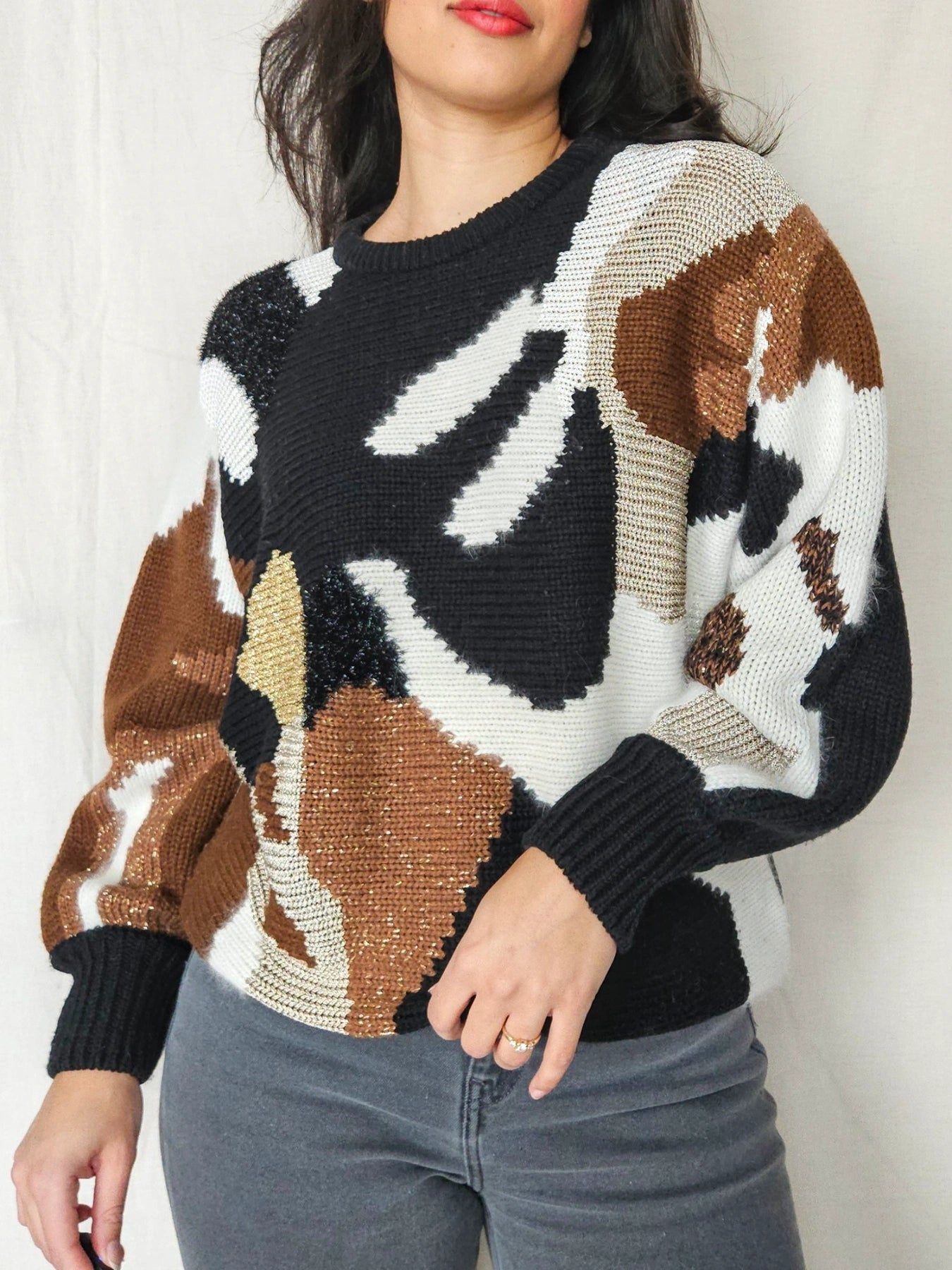 Elin - 80s trui, wool blend | L