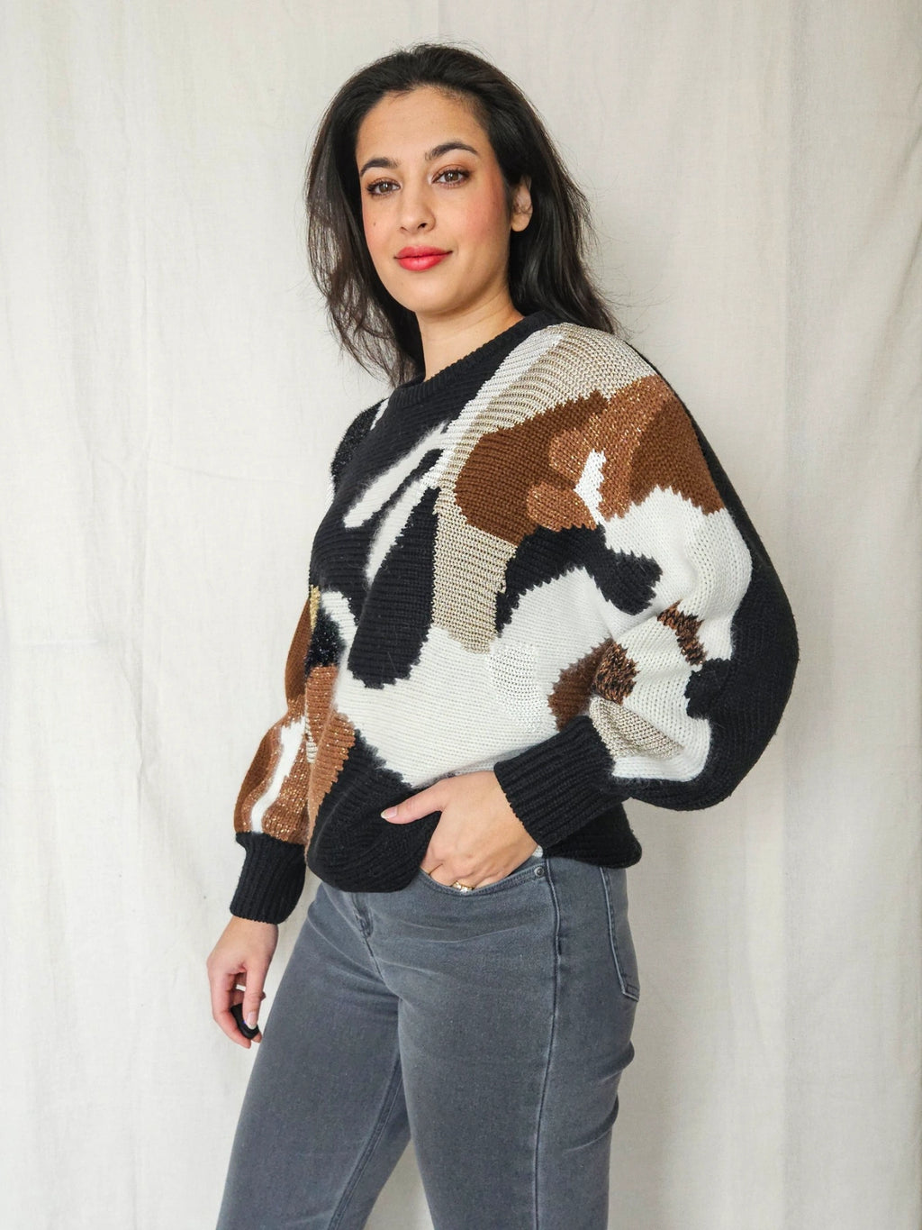 Elin - 80s trui, wool blend | L