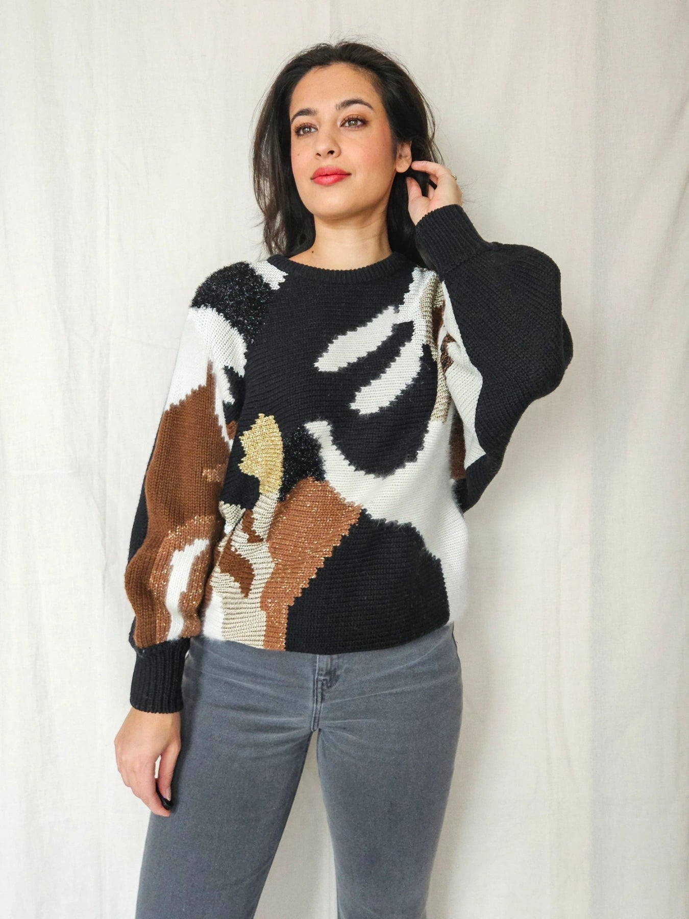 Elin - 80s trui, wool blend | L