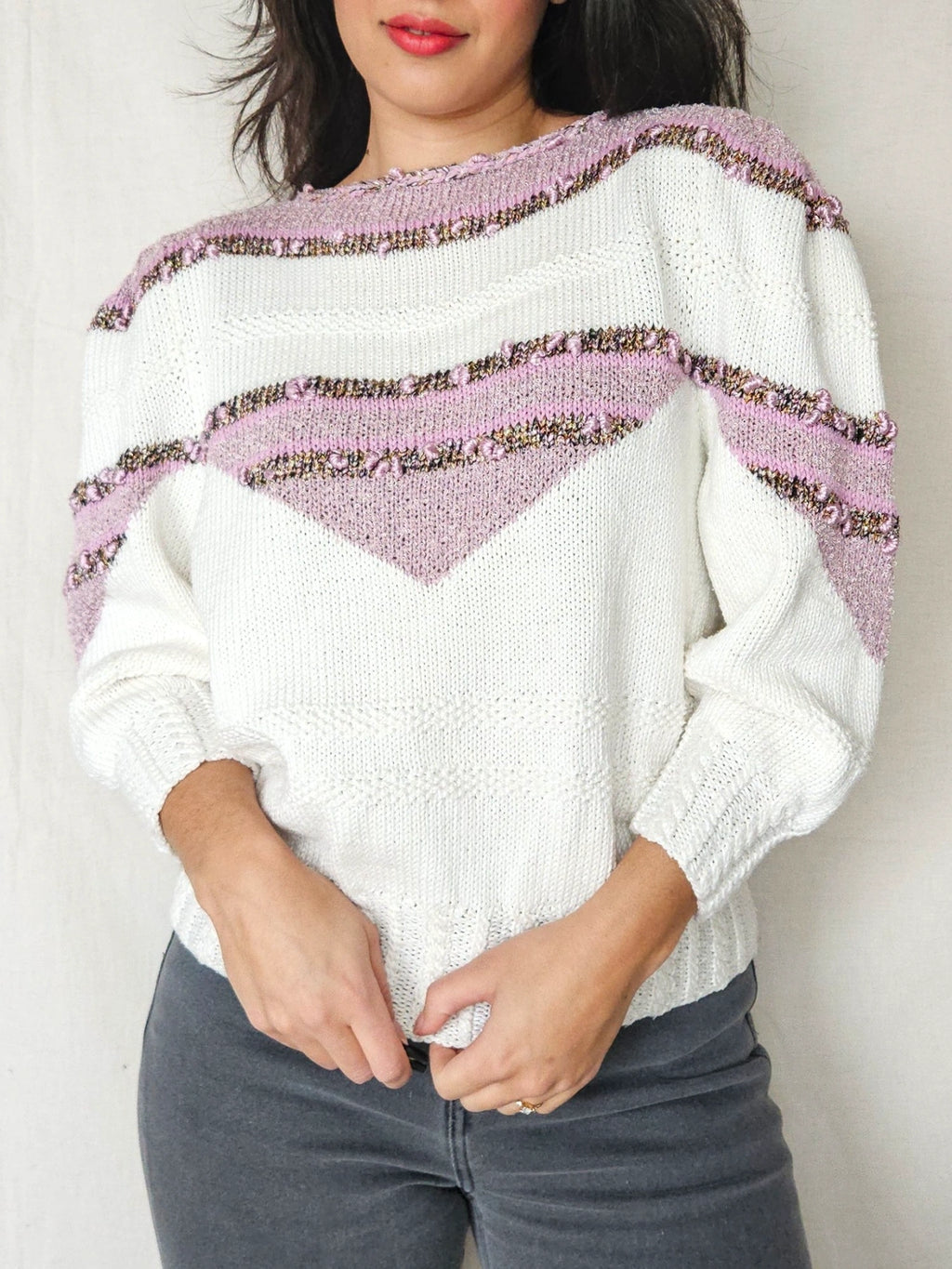 Vera - korte trui, wool blend | L