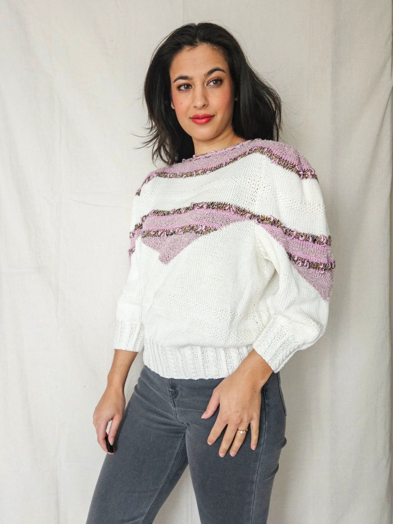 Vera - korte trui, wool blend | L