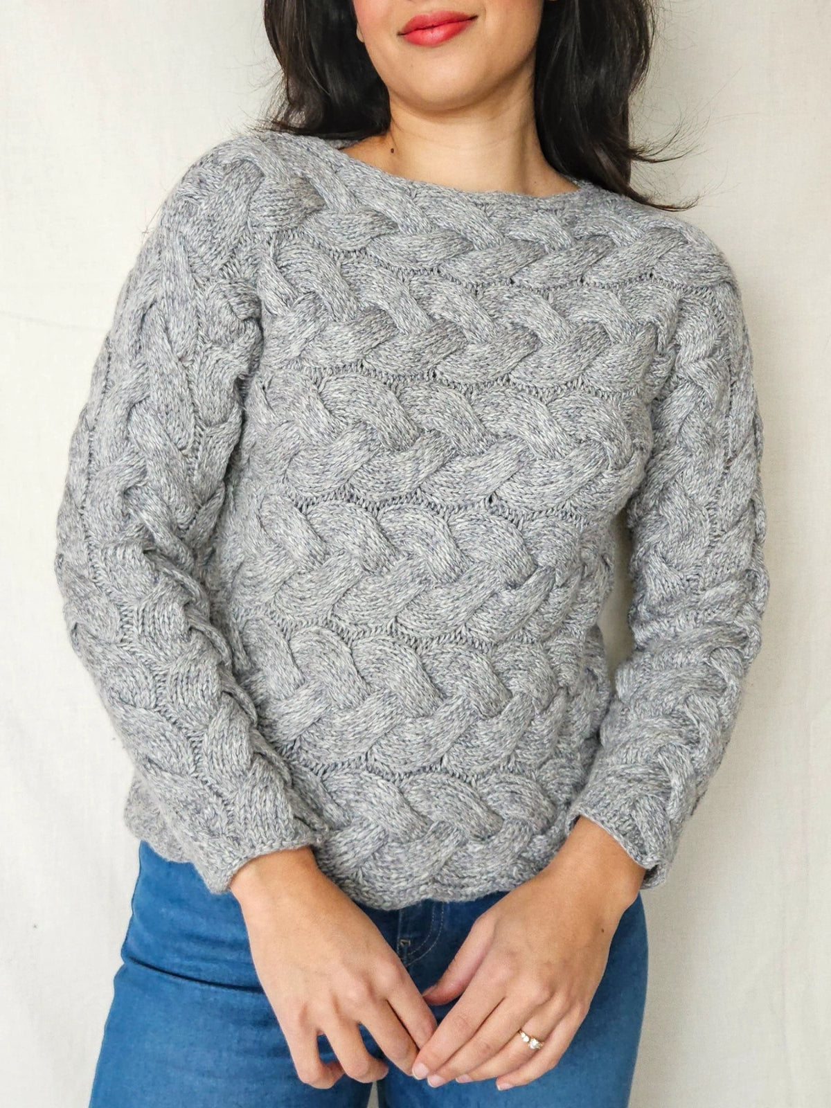 Cassia - structuur trui, wool blend | S