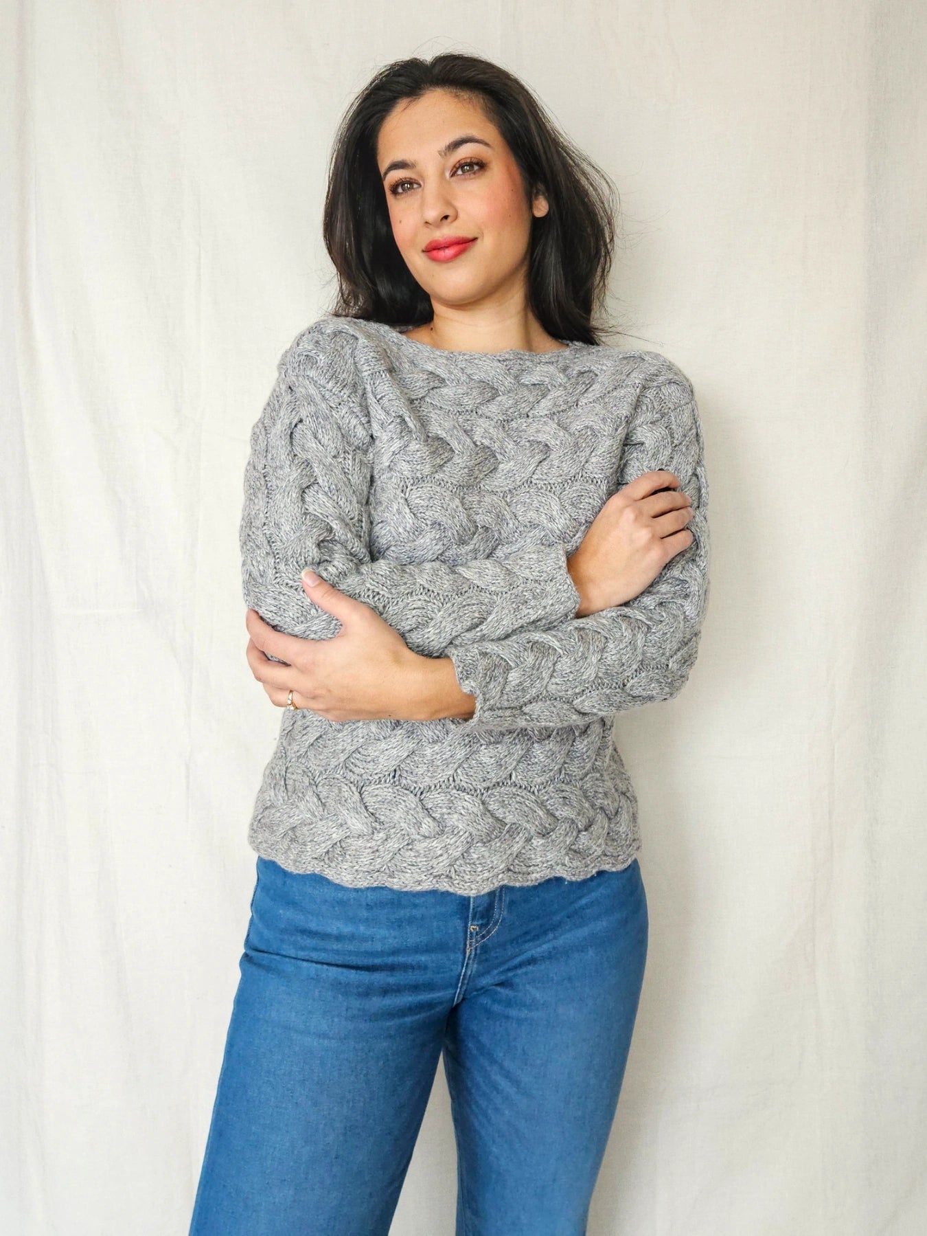 Cassia - structuur trui, wool blend | S