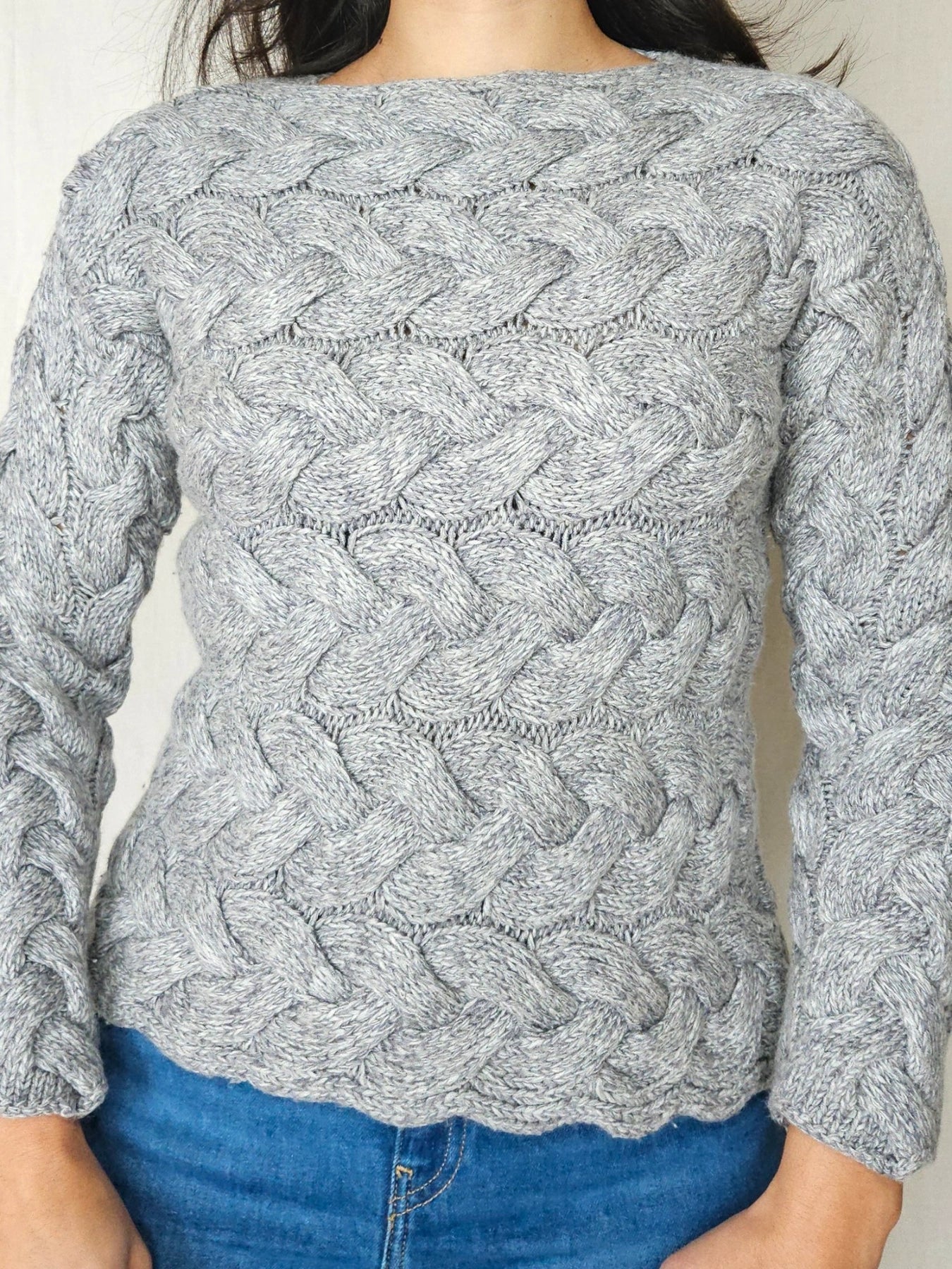 Cassia - structuur trui, wool blend | S