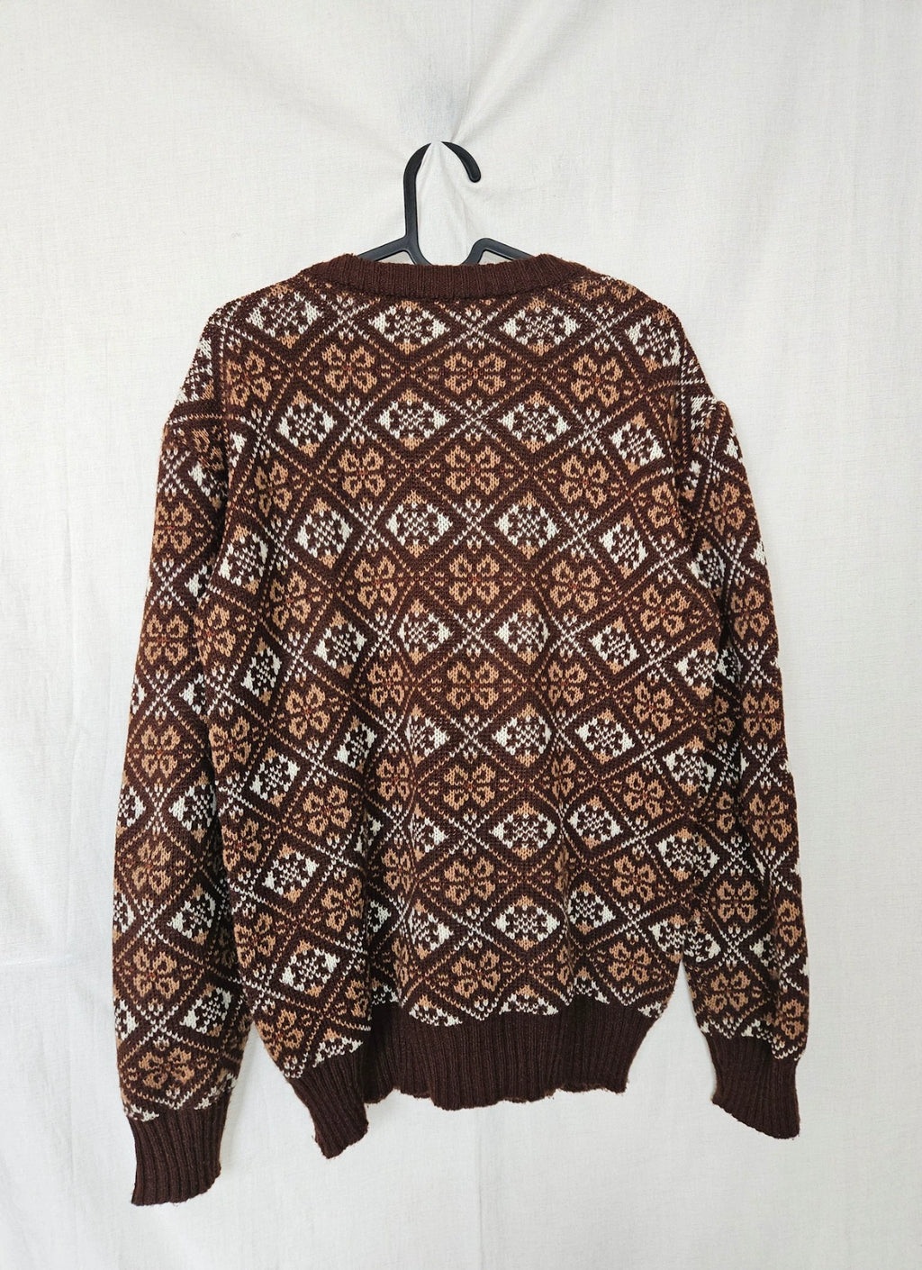 Maia - gebreide V-hals trui | 2XL