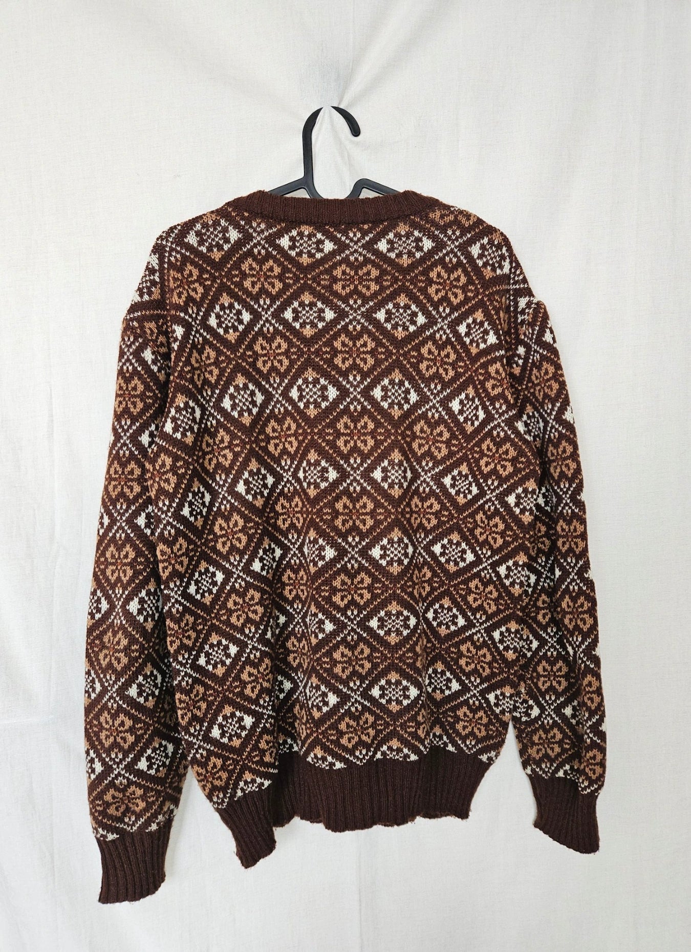 Maia - gebreide V-hals trui | 2XL