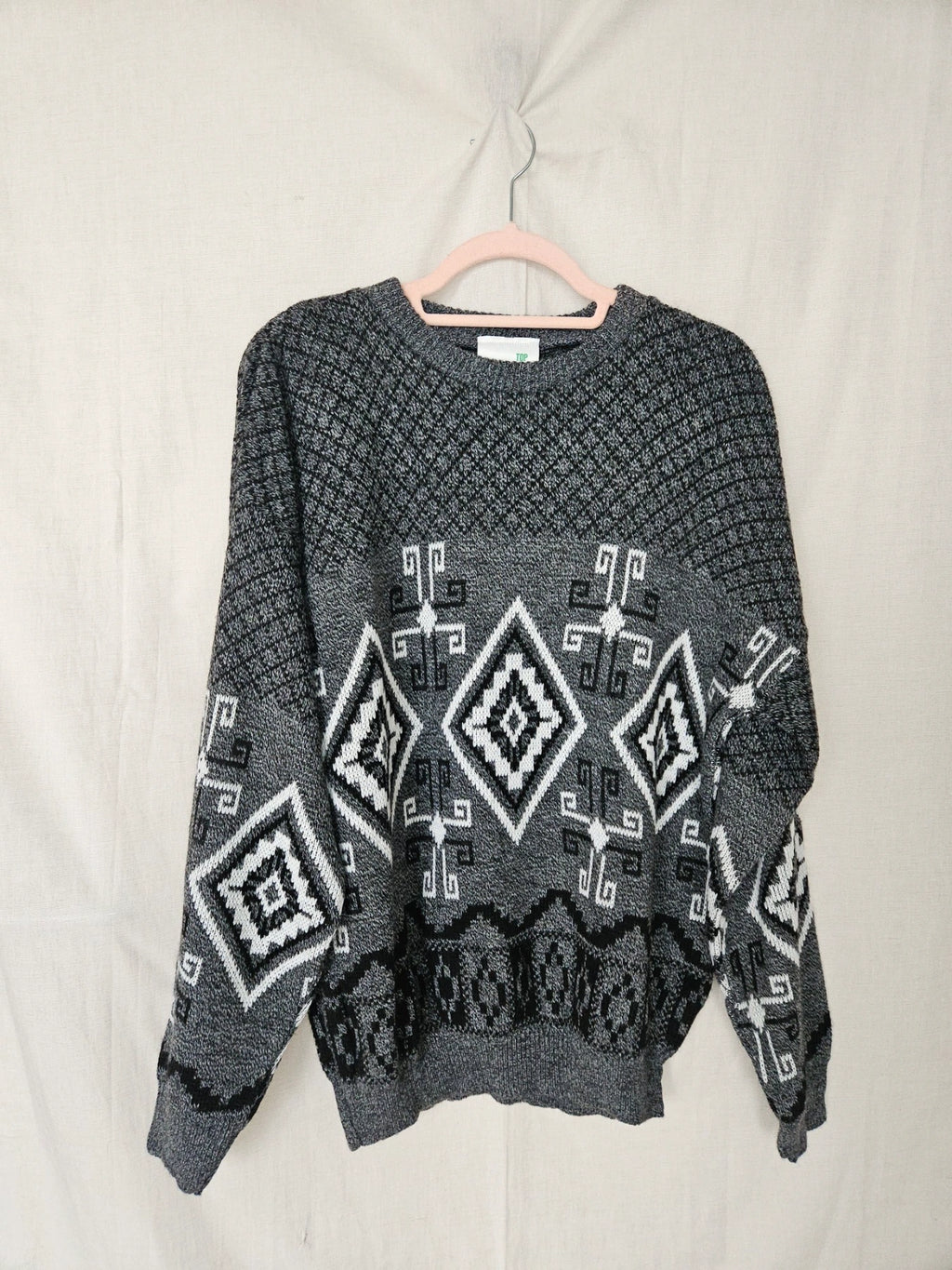 Elva - gebreide grijze trui  | free size