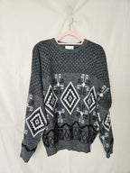 Elva - gebreide grijze trui  | free size