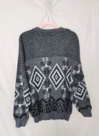 Elva - gebreide grijze trui  | free size