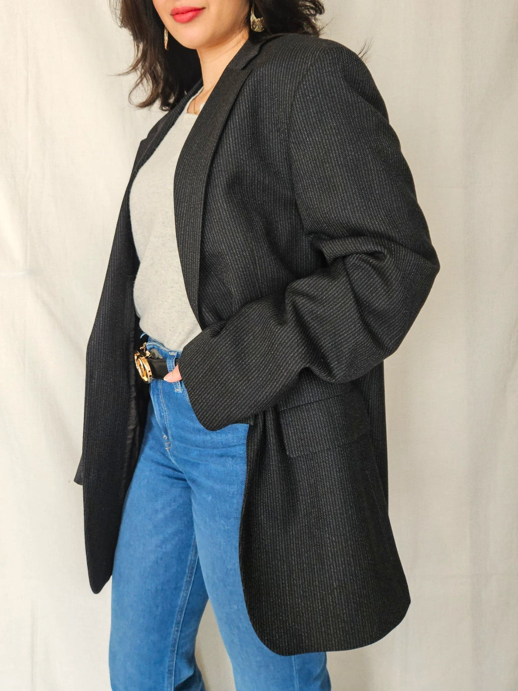 Liv - pinstripe blazer Hugo Boss, virgin wool | 3XL