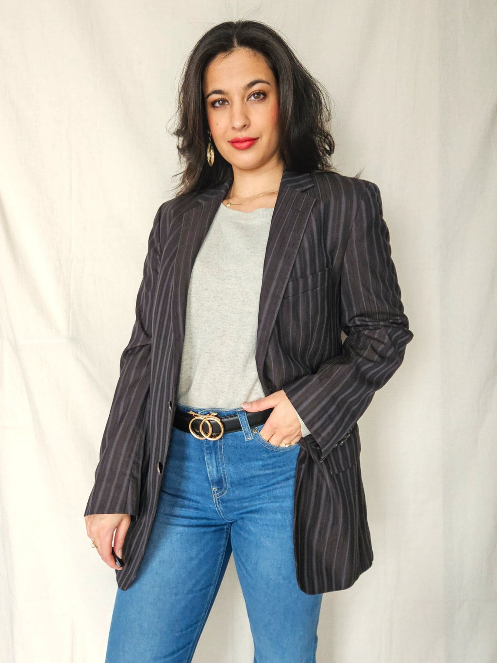 Novi - gestreepte blazer Hugo Boss, scheerwol | M