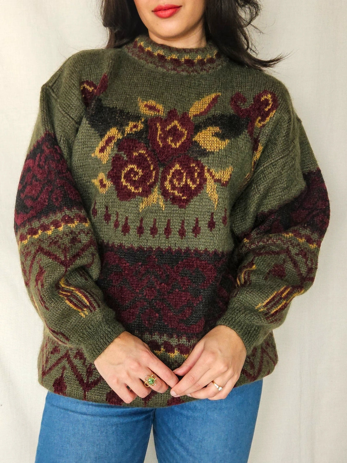 Calista - gebreide trui, mohair blend | free size