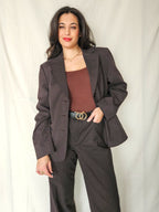 Betty - tweedelig pak, chocolate brown | 2XL