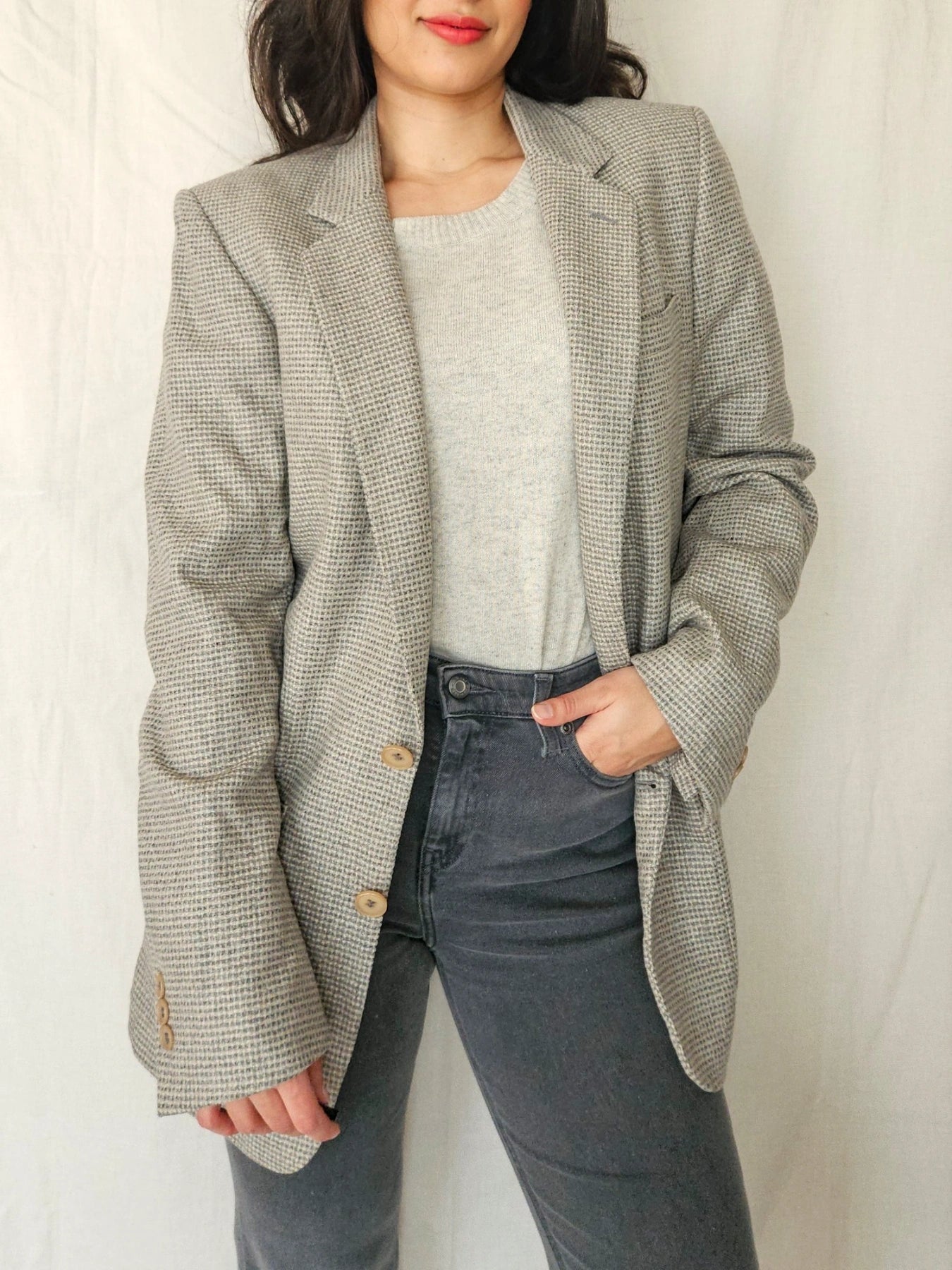 Helena - checked blazer, wool | M