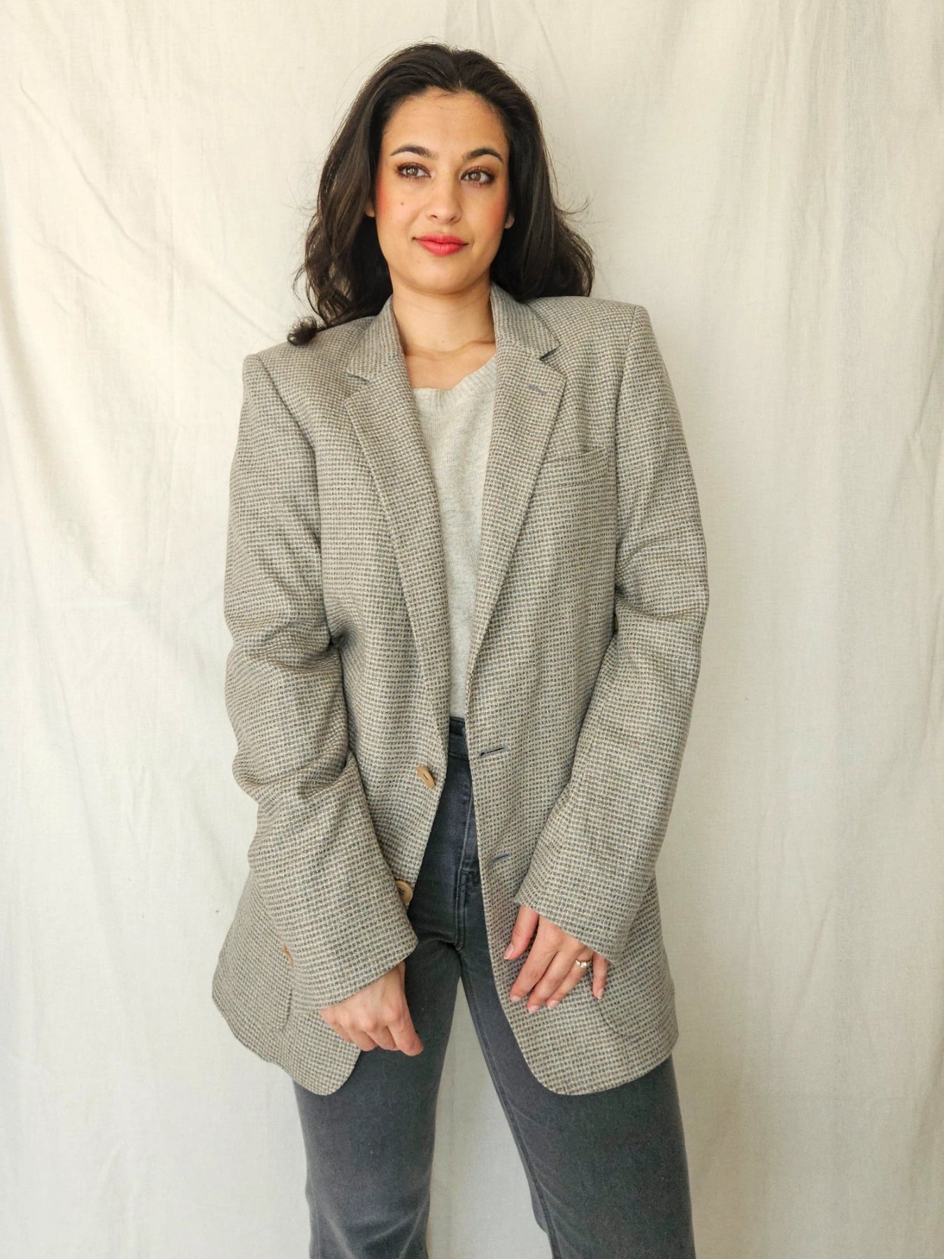 Helena - checked blazer, wool | M