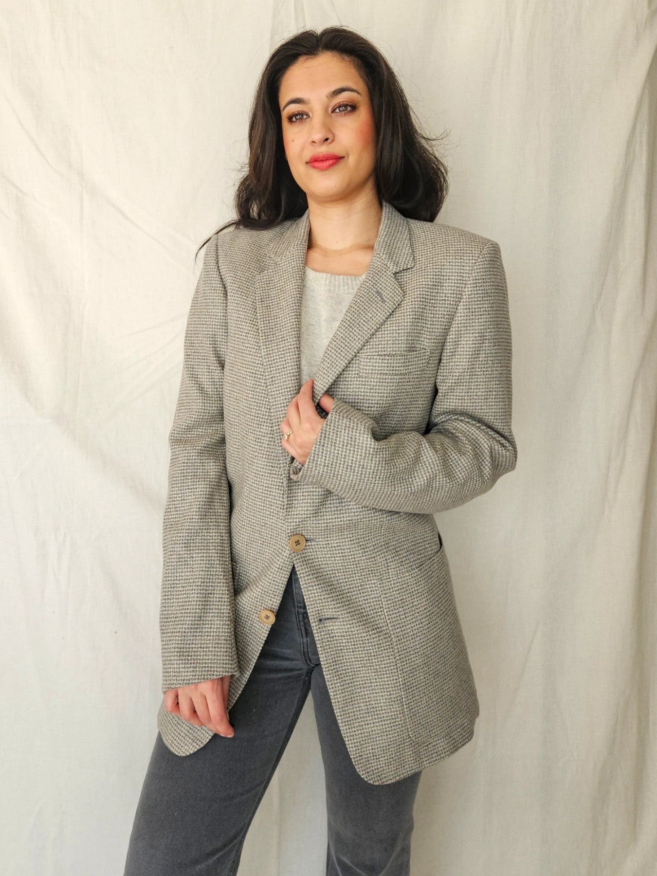 Helena - checked blazer, wool | M