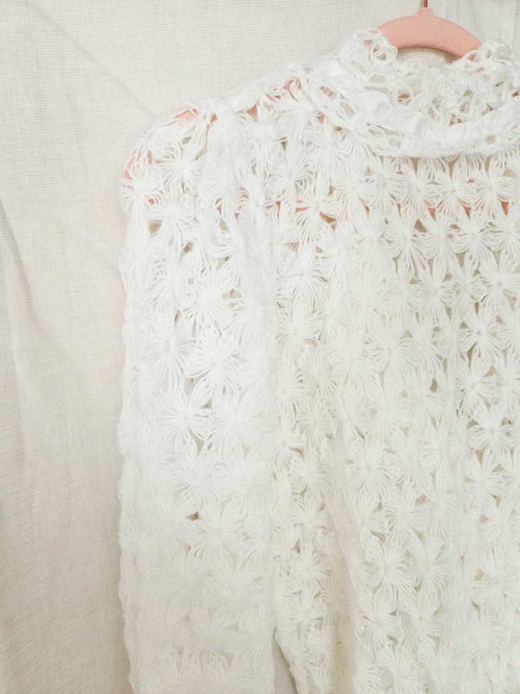 Nina - crocheted vintage cardigan, wool blend | L