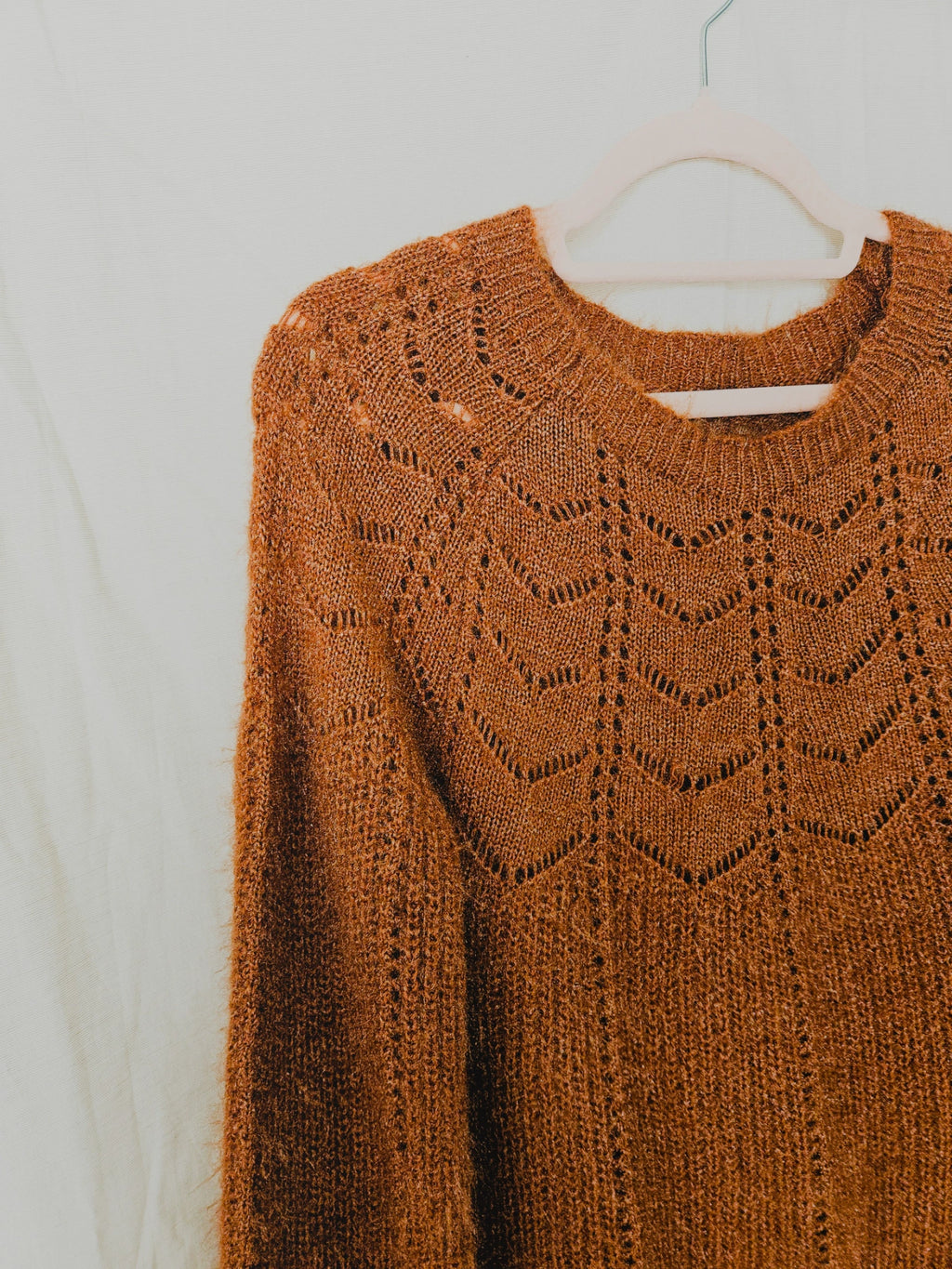 Thea - chunky knit vintage jumper, wool blend | L