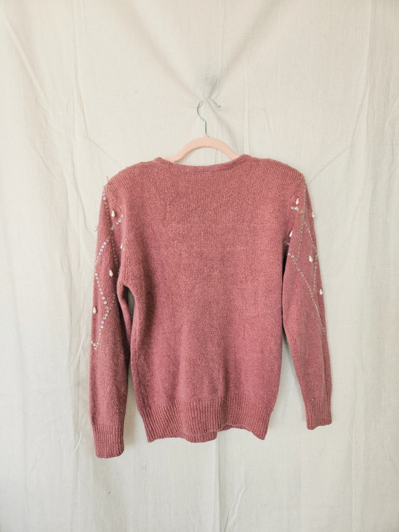 Faye - gebreide vintage trui, zijde & angora | M/L