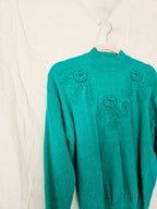 Jette - fijngebreide vintage coltrui, wol & angora | XL