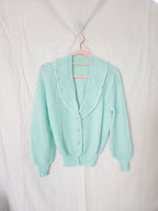 Isa - knitted vintage cardigan, wool blend | M