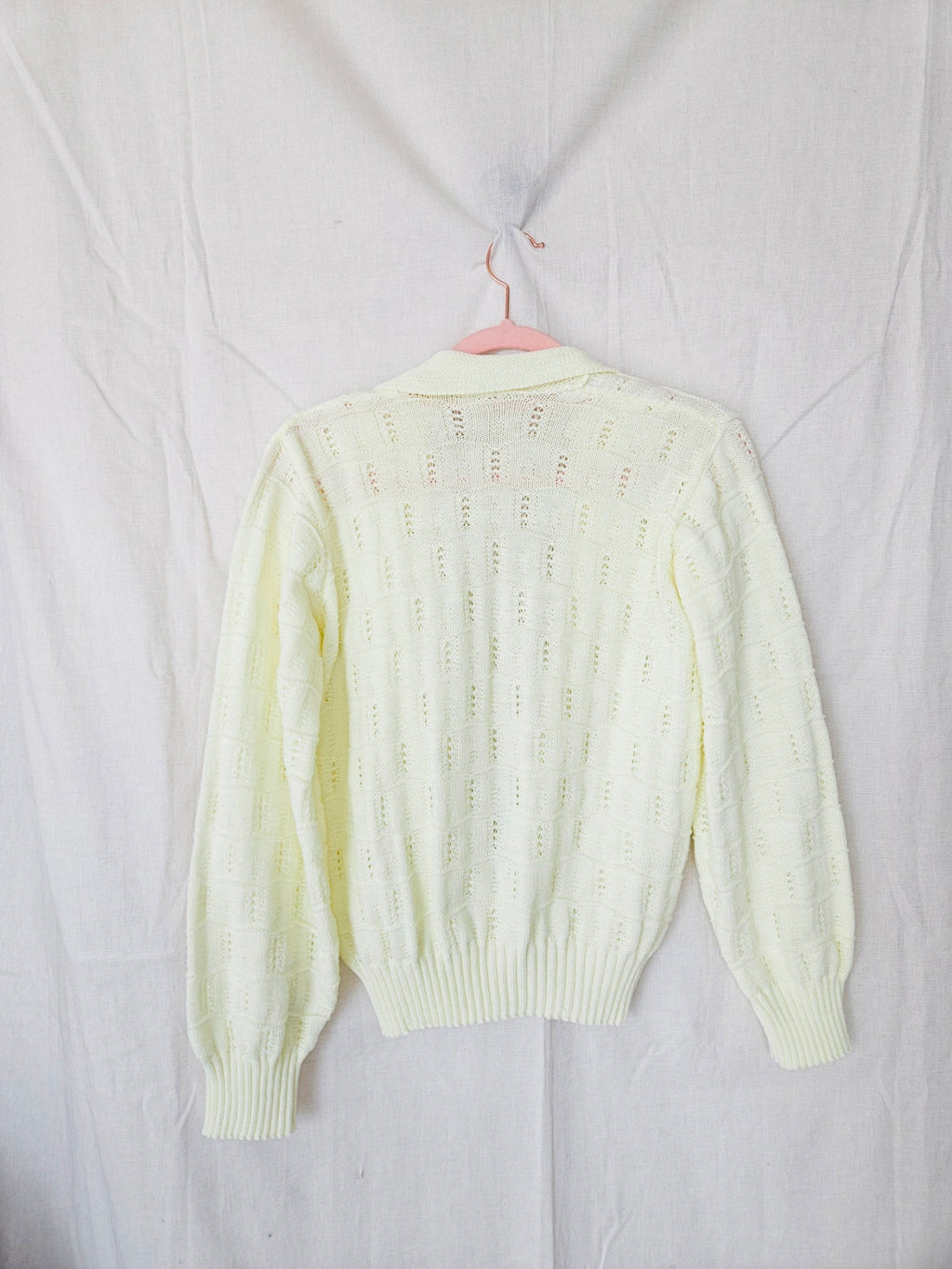 Lotta - knitted vintage cardigan, wool blend | XL