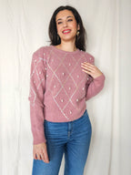 Faye - Knitted Vintage Sweater, Silk & Angora | M/L