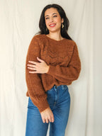Thea - chunky knit vintage jumper, wool blend | L
